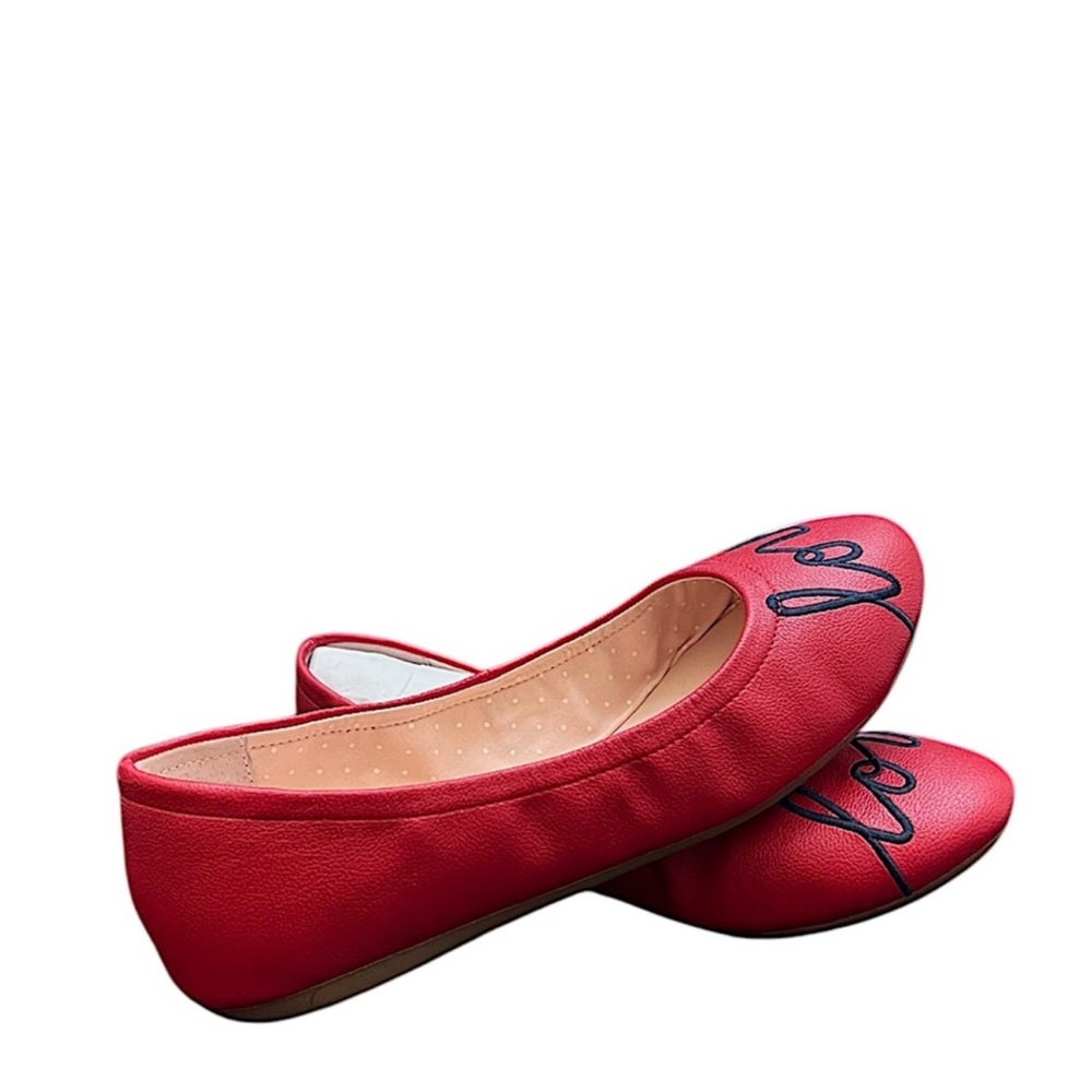 ELLEN DEGENERES - RED BLUE ED BALLET FLATS - Picture 2 of 12